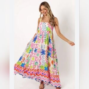 Vibrant Multicolor Maxi Dress